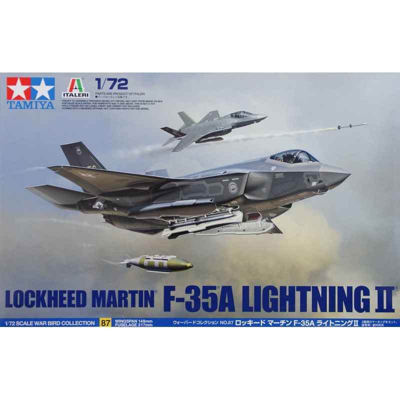Tamiya 60787 Lockheed Martin F-35A Lightning II 1/72 Scale Kit