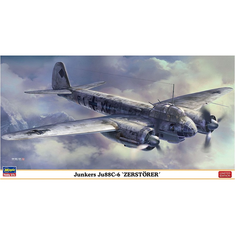 Hasegawa 02245 Junkers Ju88C-6 Zerstorer 1/72 Scale Kit