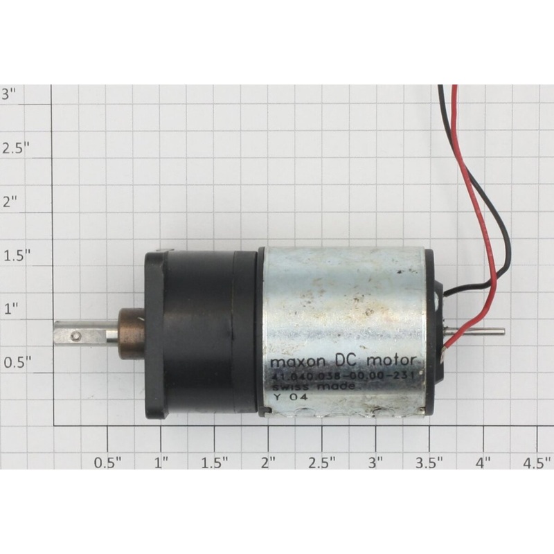 Maxon 410400380000231 18-Volt DC Motor with Offset Gearbox and Wires