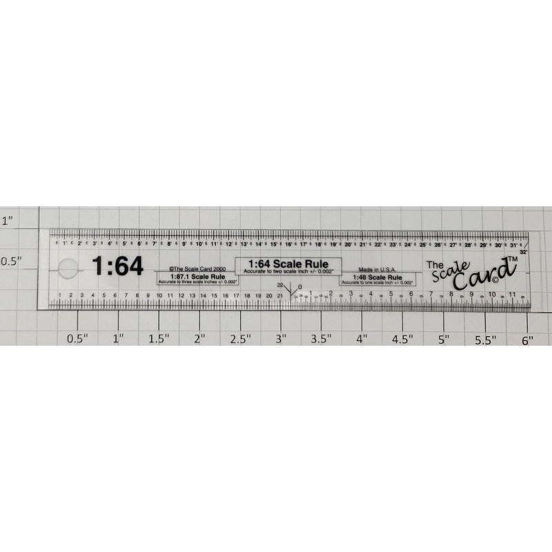 Microscale DTNT001 1:64 The Scale Card 6 Inch Scale Ruler