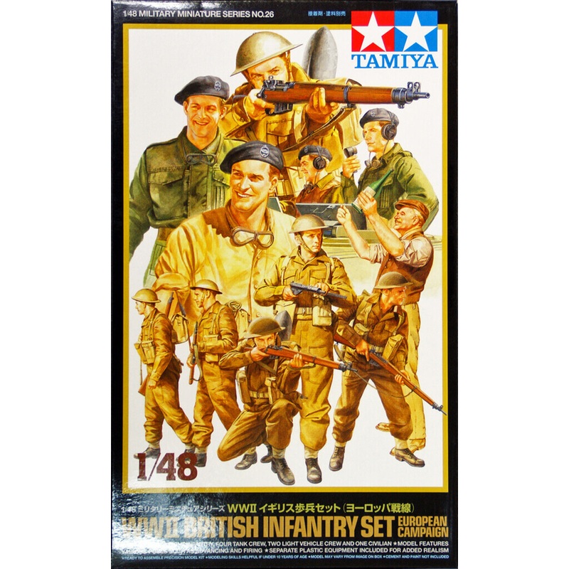 Tamiya 32526 WWII British Infantry Set European Campaign 1/48 Scale Kit