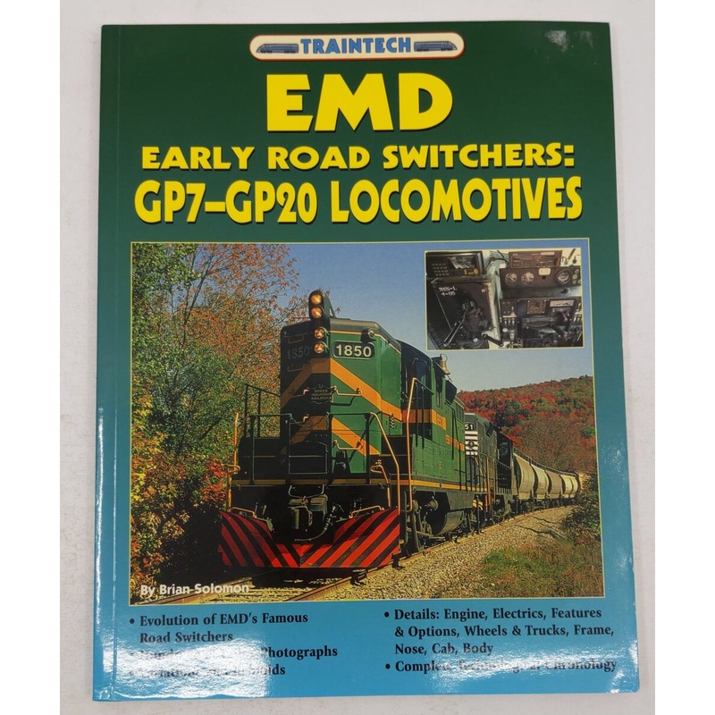 EMD Early Road Switchers: GP7 – GP20 Locomotives Paperback Book By Brian Solomon VG