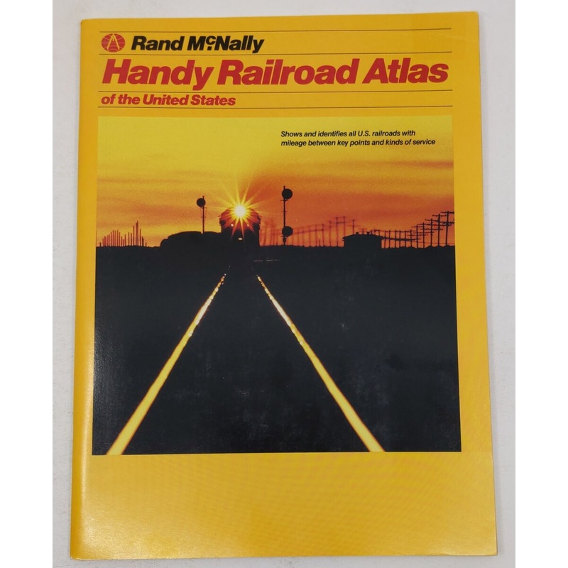 Rand McNally Handy Railroad Atlas of the United States Paperback Book VG