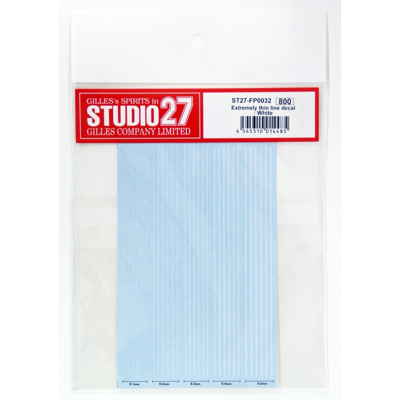 Studio27 ST27-FP0032 Extremely Thin Line Decal : White