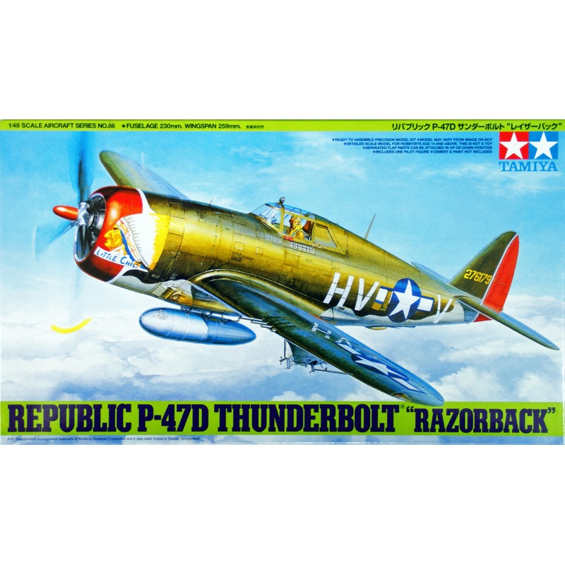 Tamiya 61086 Republic P-47D Thunderbolt Razorback 1/48 Scale Kit