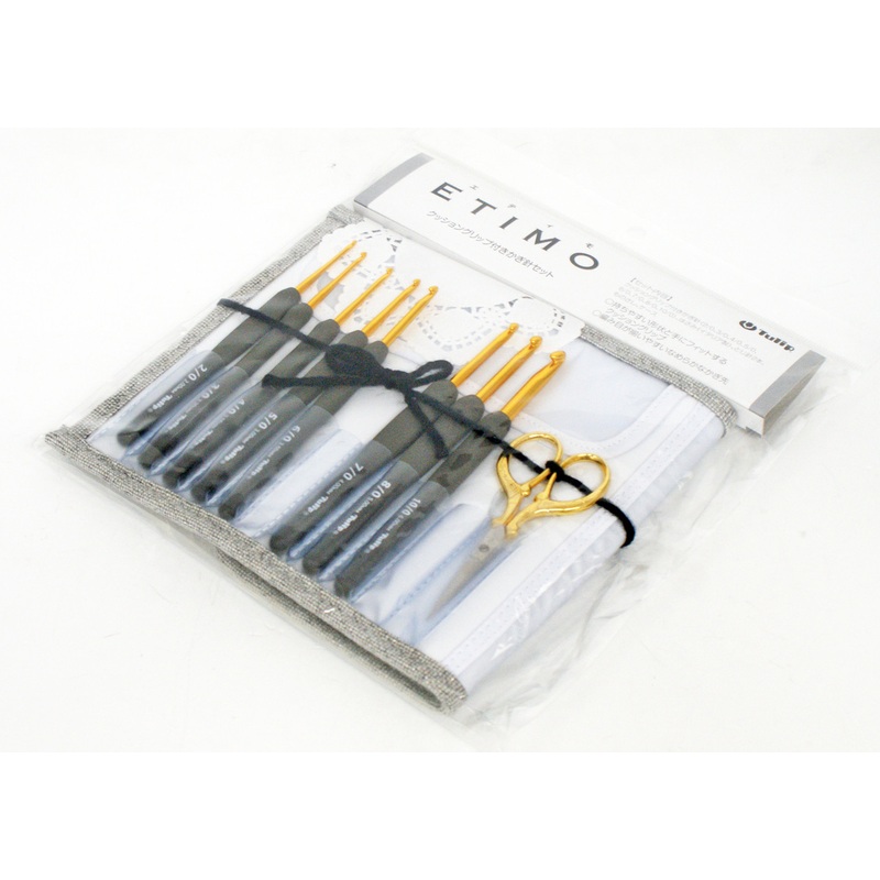 Tulip TEG-001 ETIMO Cushion Grip Crochet Hooks 8 pcs set (Premium Gold)
