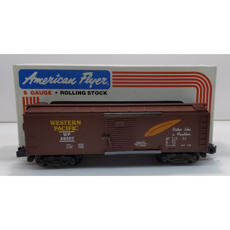 American Flyer 6-48307 S Gauge Western Pacific Boxcar #48307 LN/Box