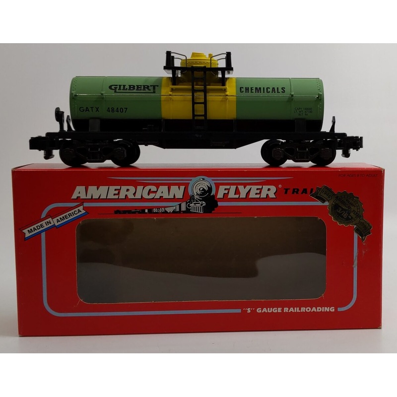 American Flyer 6-48407 S Gauge Gilbert Chemicals Single Dome Tank Car #48407 LN/Box