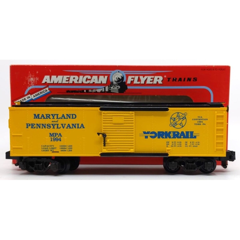 American Flyer 6-48487 S Gauge MPA 1994 TCA YorkRail Boxcar LN/Box