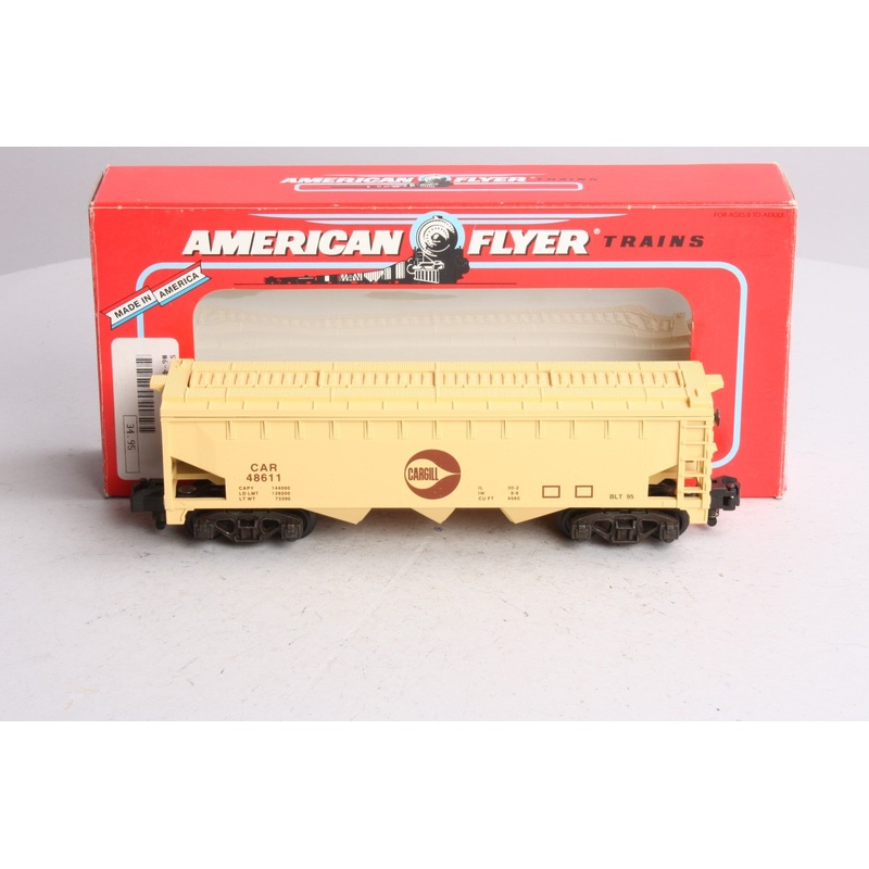 American Flyer 6-48611 S Gauge Cargill 3-Bay Covered Grain Hopper NIB