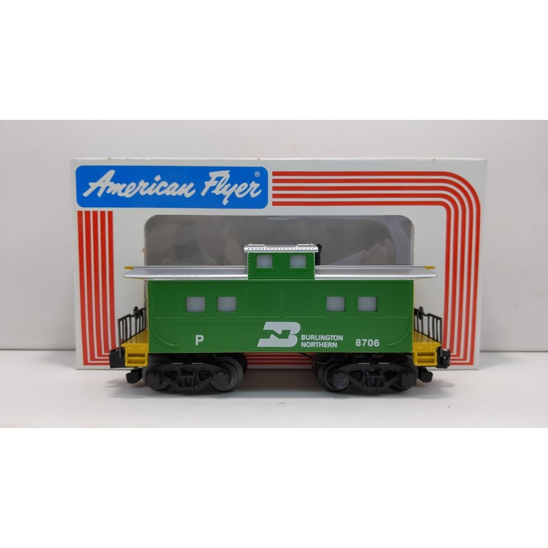 American Flyer 6-48706 S Gauge Burlington Northern Square Window Caboose LN/Box