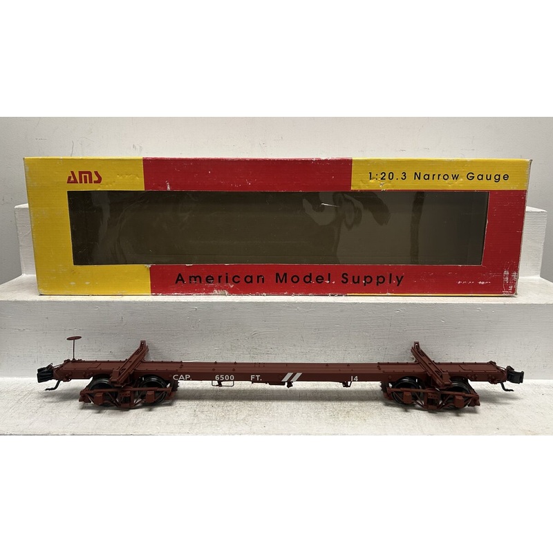 AMS AM32-152 1:20.3 Scale (Narrow Gauge) Westside Long Logging Cars #14 – Metal EX/Box