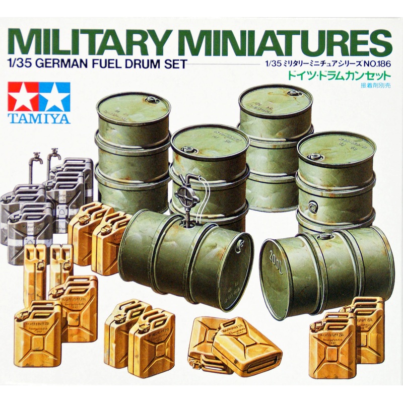 Tamiya 35186 German Fuel Drum Set 1/35 scale kit