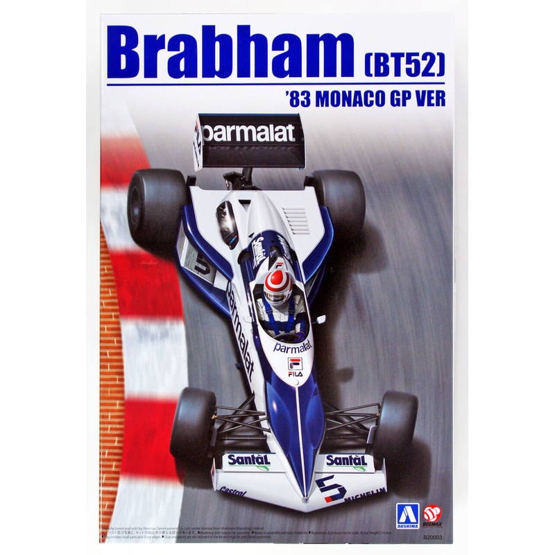 Aoshima 98233 Brabham BT52 1983 Monaco GP Version 1/20 Scale Kit