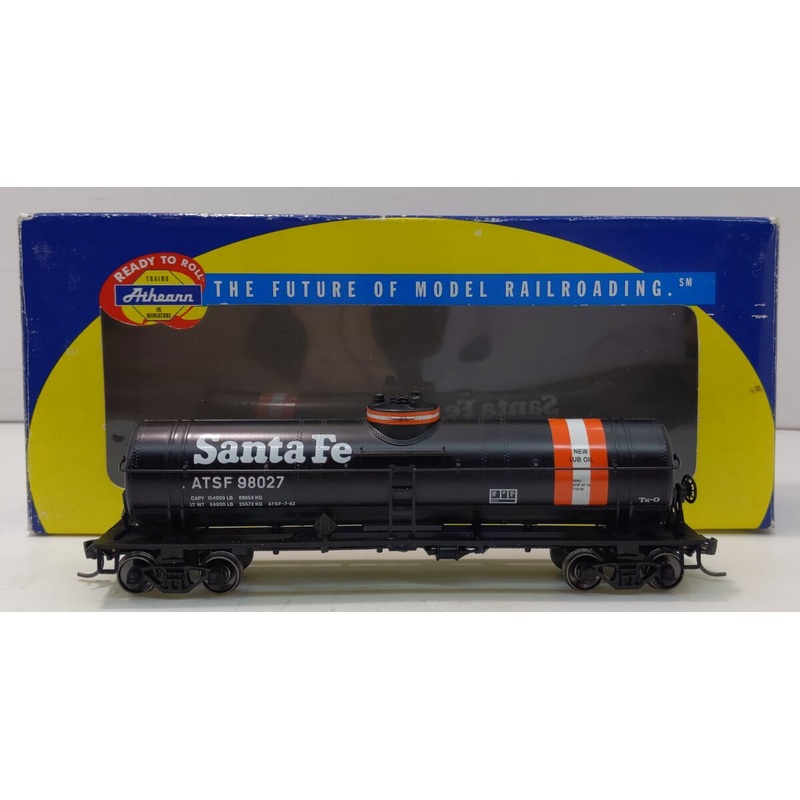 Athearn 7301 HO Scale Santa Fe Single Dome Tank Car #98027 LN/Box