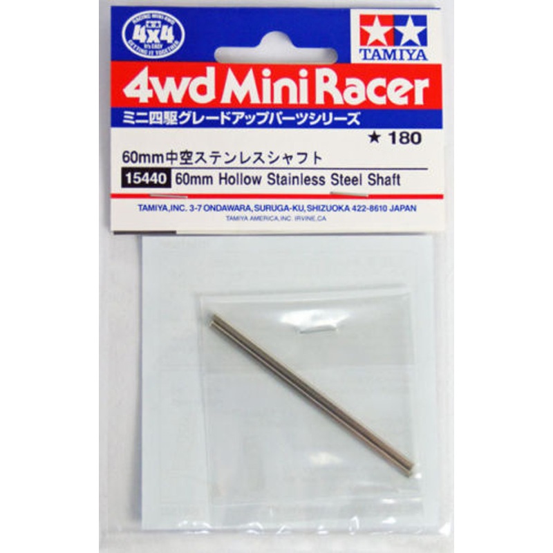 Tamiya 15440 Mini 4WD 60mm Hollow Stainless Steel Shaft
