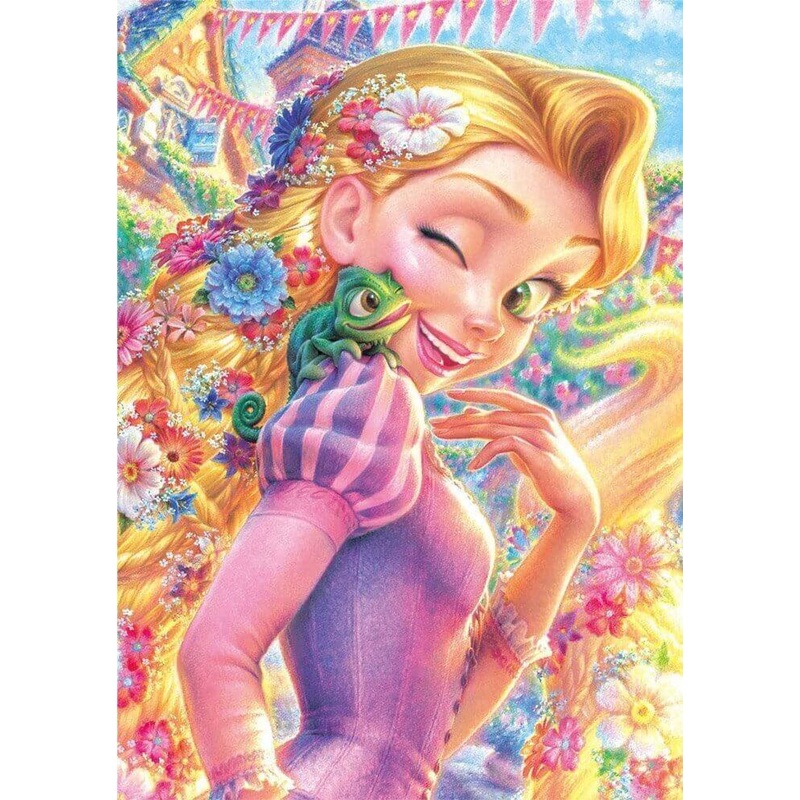 Tenyo Japan Jigsaw Puzzle DSG-266B-791 Disney Tangled Rapunzel Pascal (266 Pcs)