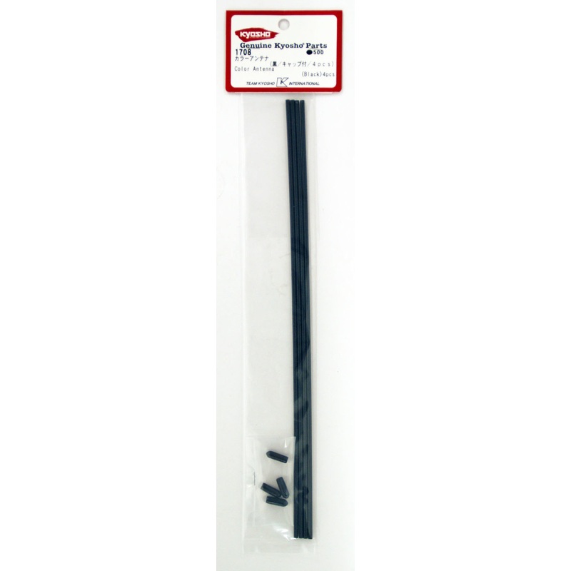 Kyosho 1708 Color Antenna(Black/4pcs)