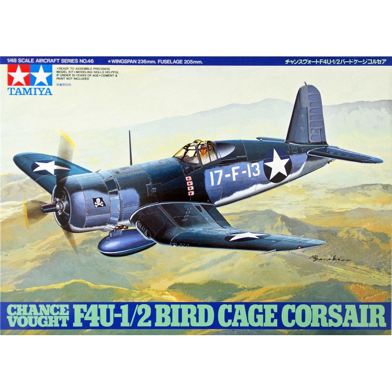Tamiya 61046 Chance Vought F4U-1/2 Bird Cage Corsair 1/48 scale kit