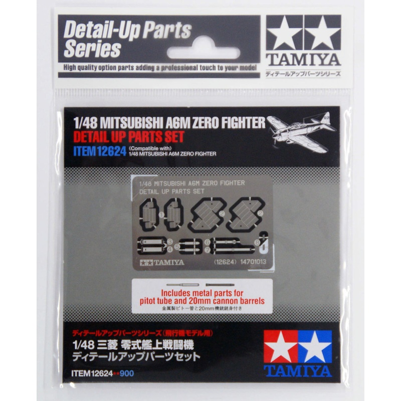 Tamiya 12624 Mitsubishi A6M Zero Fighter Detail Up Parts Set 1/48 Scale