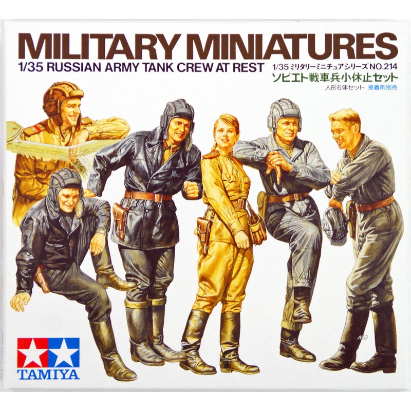 Tamiya 35214 Russian Army Tank Crew At Rest 1/35 Scale Kit