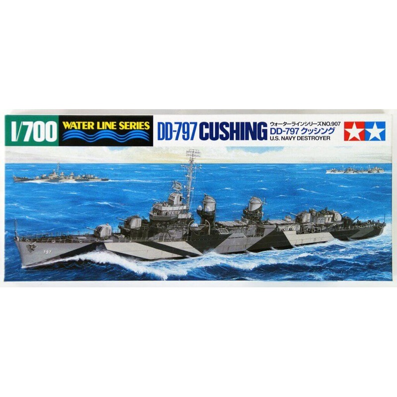 Tamiya 31907 US Navy Destroyer DD-797 Cushing 1/700 Scale Kit
