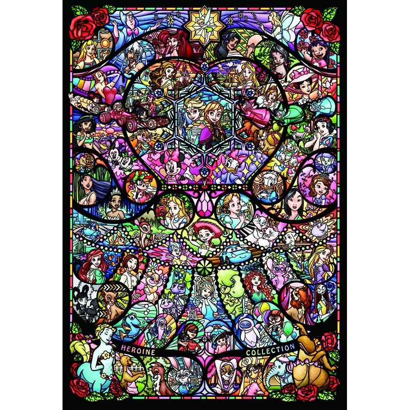 Tenyo Japan Jigsaw Puzzle D-2000-622 Disney Pixar Heroine Collection Stained Glass (2000 Pieces)