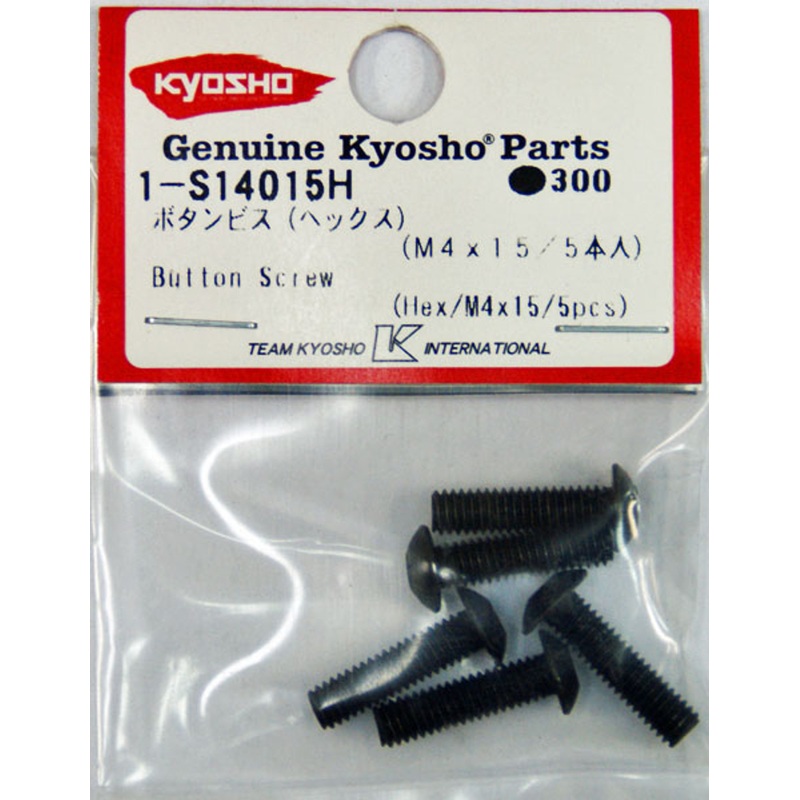 Kyosho 1-S14015H Button Screw (Hex/M4x15/5pcs)