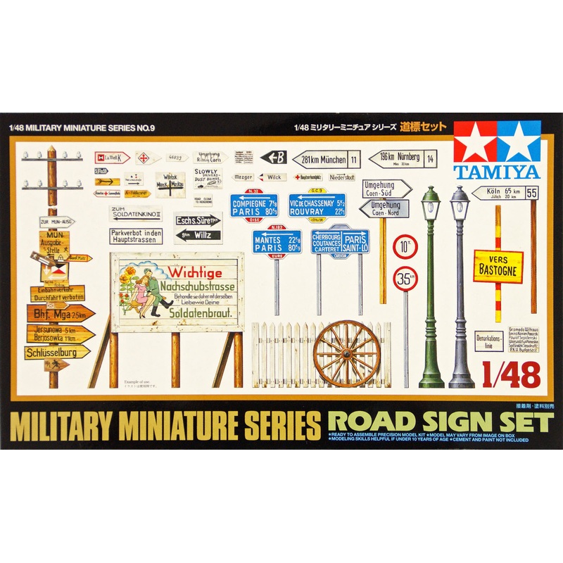 Tamiya 32509 Military Miniatures Road Sign Set 1/48 scale kit