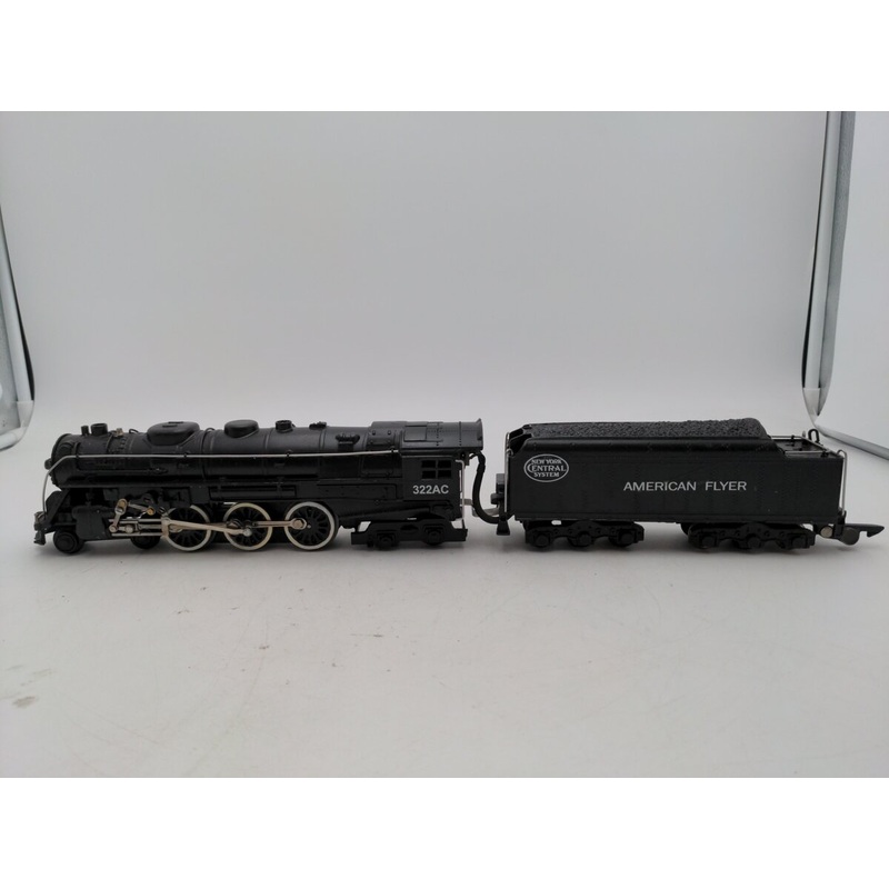 American Flyer 322AC Vintage S NYC Hudson 4-6-4 Steam Locomotive & Tender EX