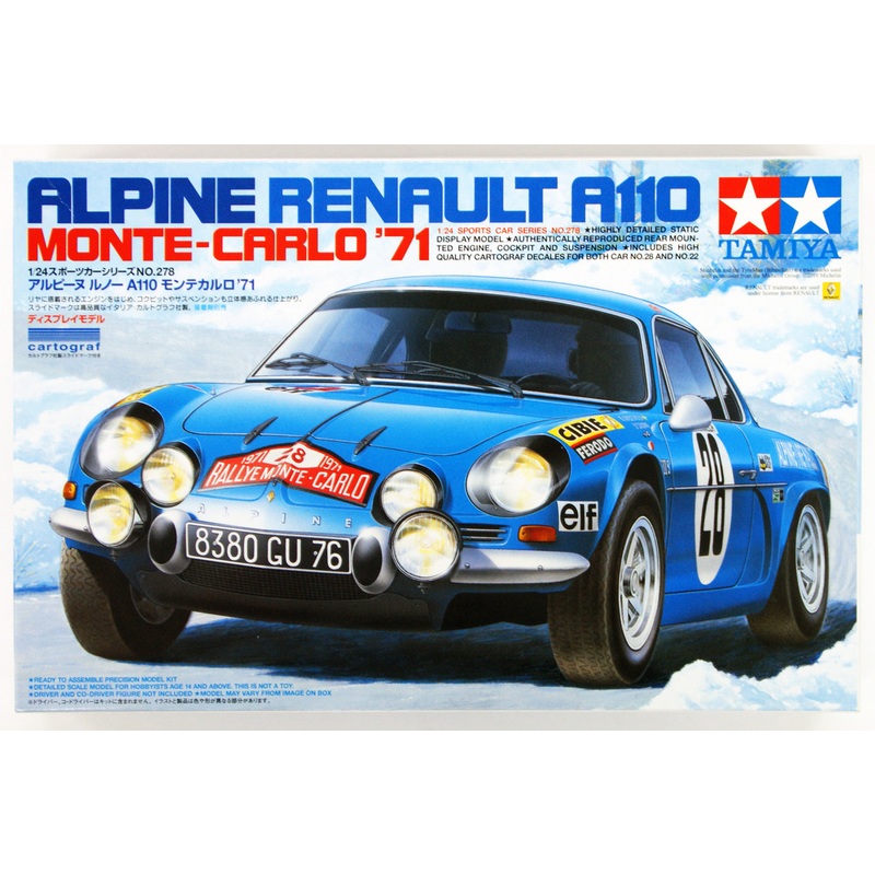 Tamiya 24278 Alpine Renault A110 Monte Carlo ’71 1/24 Scale Kit