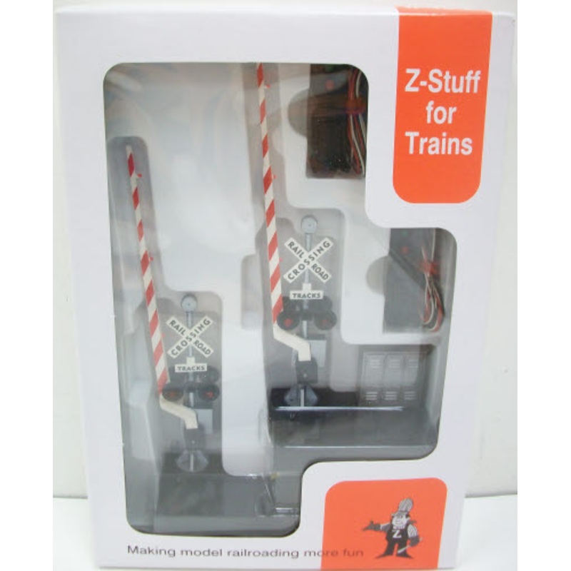 Z-Stuff DZ-1010 O Crossing Gate & Signal Pair W/Block Signal Detectors LN/Box