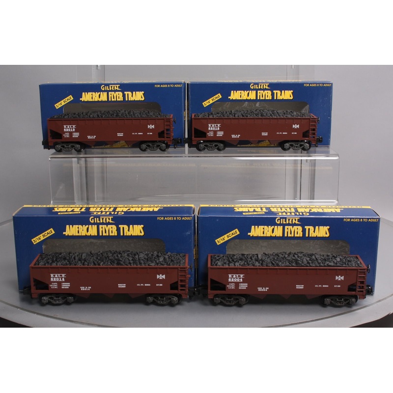American Flyer 6-48613 S Bessemer & Lake Erie 3-Bay Hopper Set (Set of 4) LN/Box
