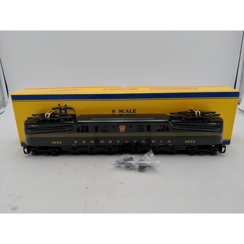 American Models 4922 S Scale PRR Green 5-Stripe GG-1 Electric Locomotive #4922 EX/Box