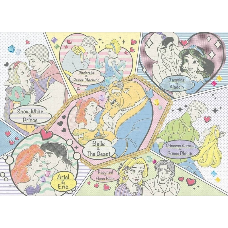 Epoch Jigsaw Puzzle Decoration 74-006 Disney Best Couples (500 Pieces)