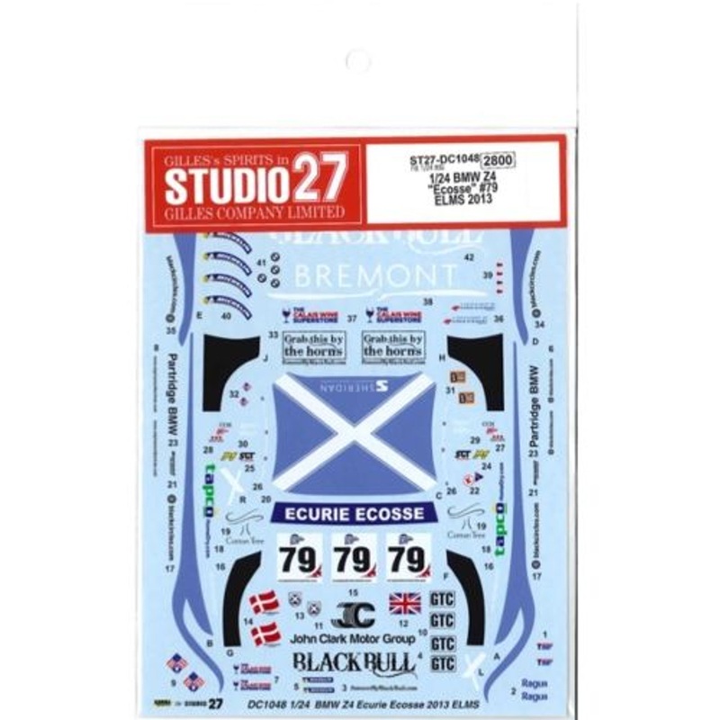 Studio27 ST27-DC1048 BMW Z4 Ecosse #79 ELMS 2013 Decal for Fujimi 1/24
