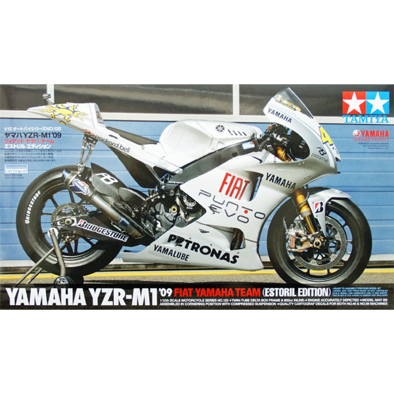 Tamiya 14120 YZR-M1 2009 Fiat Yamaha Team Estoril 1/12 Scale Kit