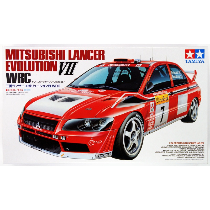 Tamiya 24257 Mitsubishi Lancer Evolution VII WRC 1/24 Scale Kit