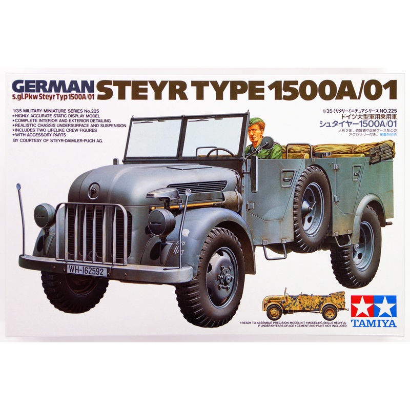 Tamiya 35225 WWII German Steyr Type 1500A/01 1/35 Scale Kit