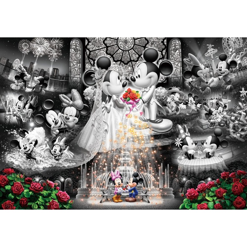 Tenyo Japan Jigsaw Puzzle DF-1000-111 Frost Art Disney Wedding Mickey & Minnie (1000 Pieces)