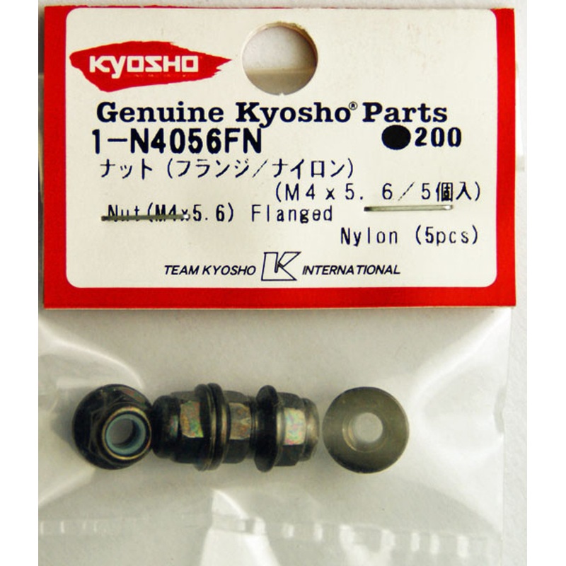 Kyosho 1-N4056FN Nut (M4x5.6) Flanged Nylon (5pcs)