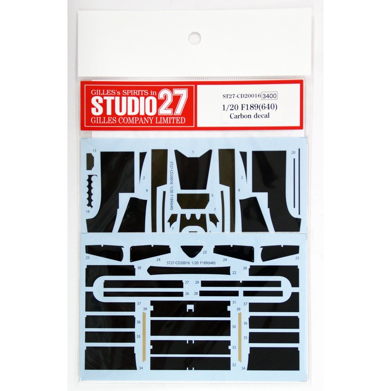 Studio27 ST27-CD20016 F189(640) Carbon Decal for Tamiya 1/20