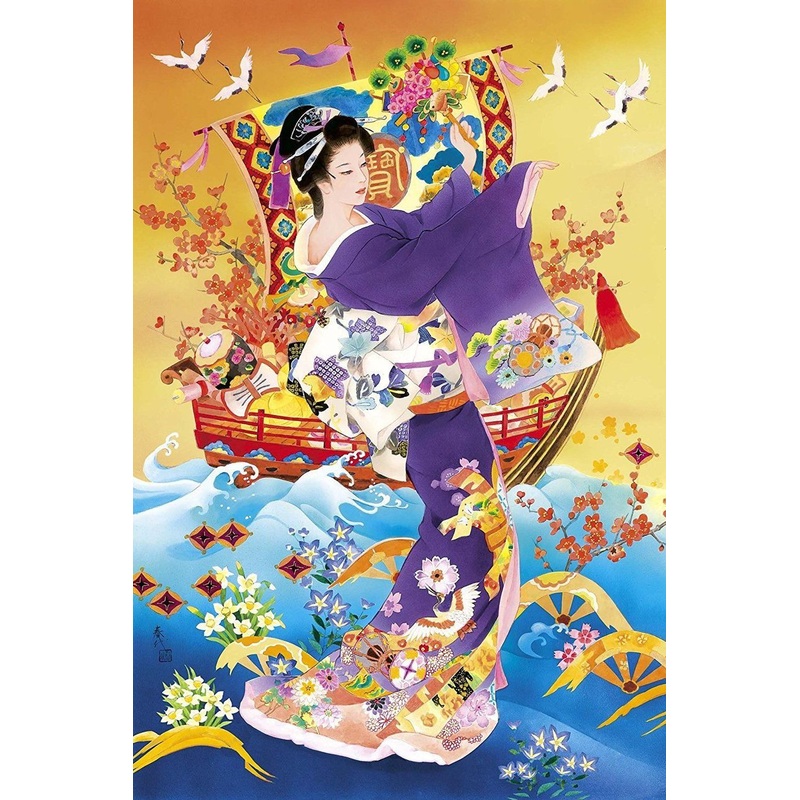 Epoch Jigsaw Puzzle 11-572 Japanese Illustration Kimono (1000 Pieces)