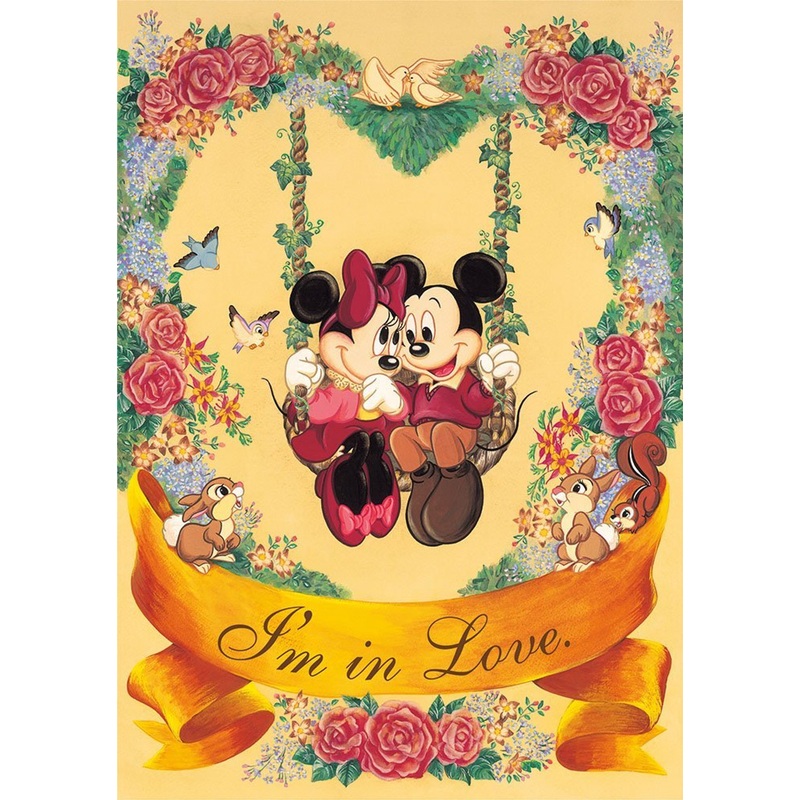 Tenyo Japan Jigsaw Puzzle D-108-813 Disney Mickey & Minnie I’m in Love (108 Pieces)