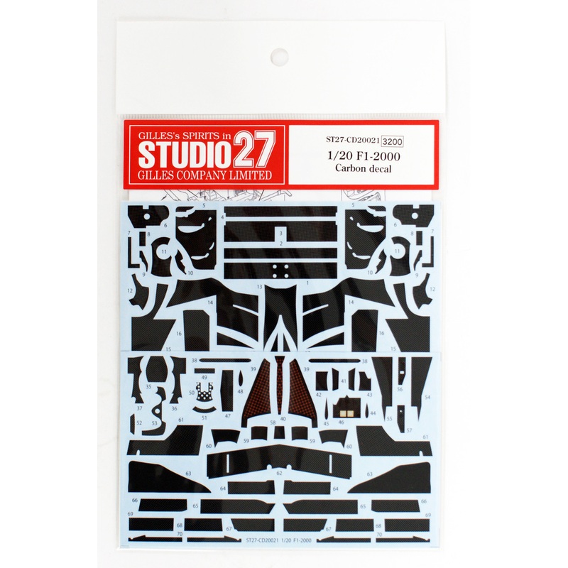 Studio27 ST27-CD20021 F1-2000 Carbon Decal for Tamiya 1/20 Scale