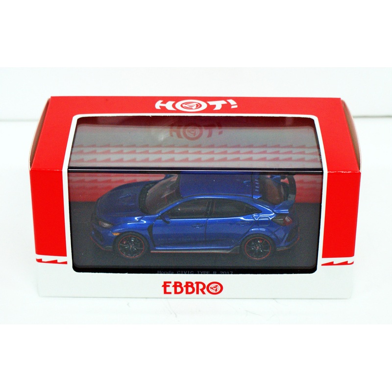 Ebbro 45575 Honda CIVIC Type R 2017 Brilliant Sporty Blue Metallic 1/43 Scale