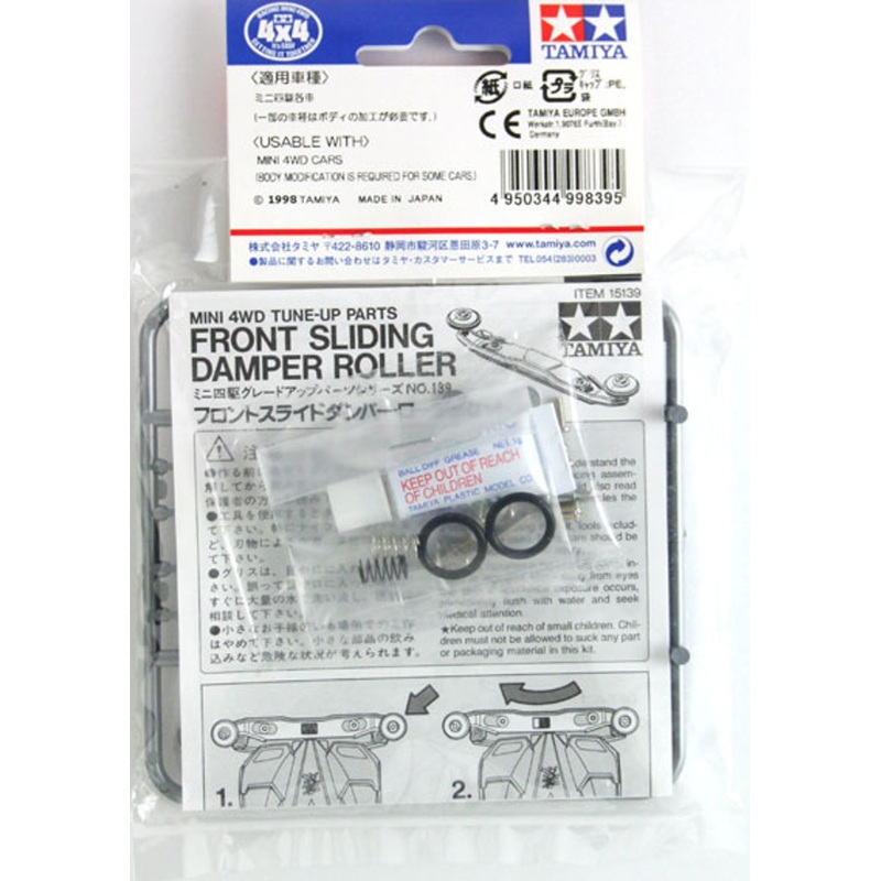 Tamiya 15139 Mini 4WD Front Sliding Damper Roller