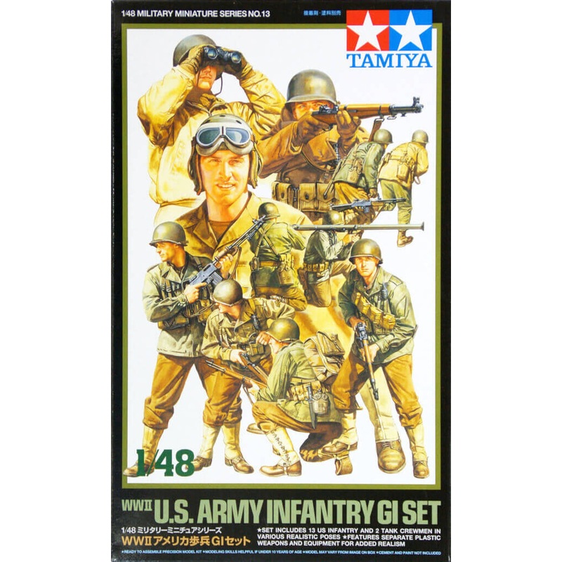 Tamiya 32513 WWII US Army Infantry GI Set 1/48 Scale Kit