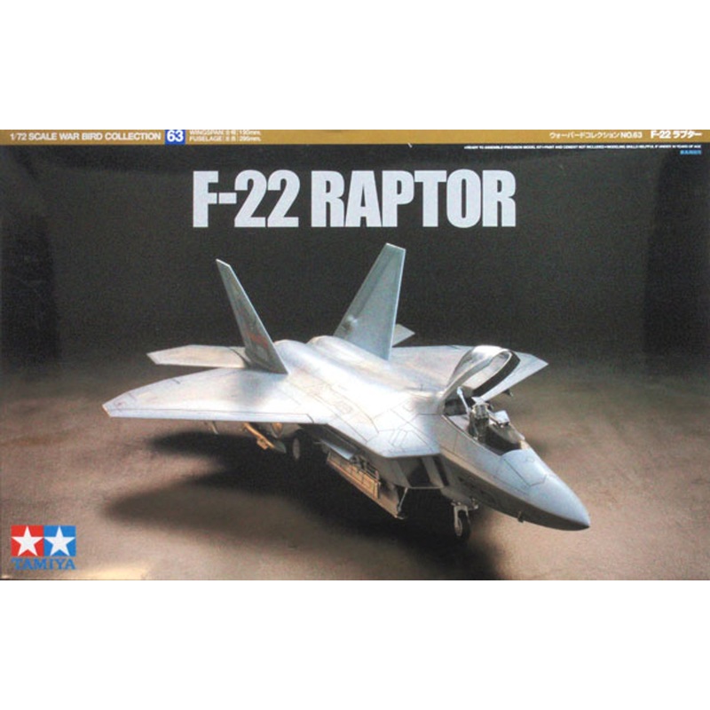 Tamiya 60763 F-22 Raptor 1/72 Kit