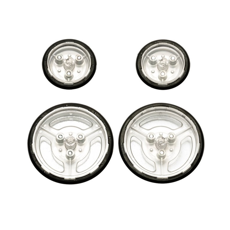 Tamiya 69915 Slim Tire Set 36mm / 55mm Dia. Clear Wheels